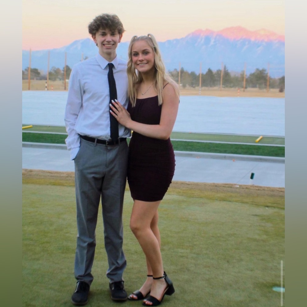 Medium sized, short dress from Macy’s, burgundy color